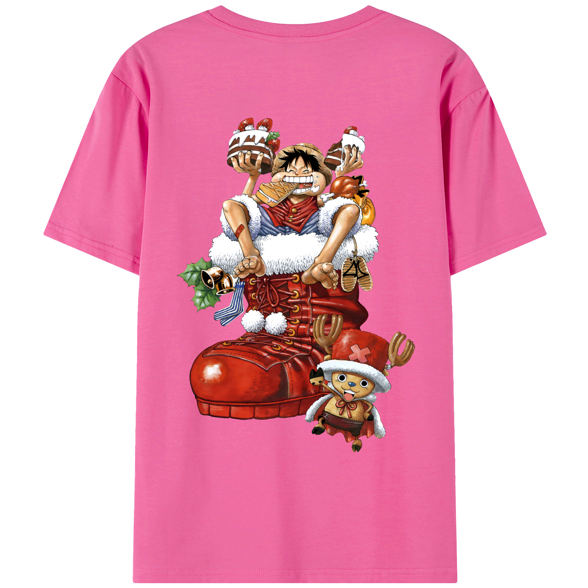ワンピース モンキー・D・ルフィ ONE PIECE Monkey D. Luffy レディース半袖Tシャツ(バックプリント)